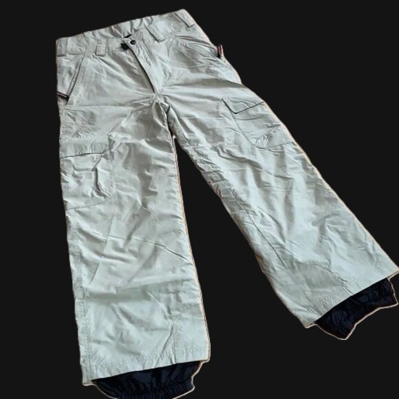 Obermeyer Cargo Ski Snowboard Pants Youth Husky Size L/12 Unisex Tan Waterproof - Picture 1 of 14
